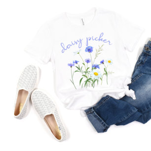 Camiseta Daisy Picker Mulheres Daisy Boho Floral