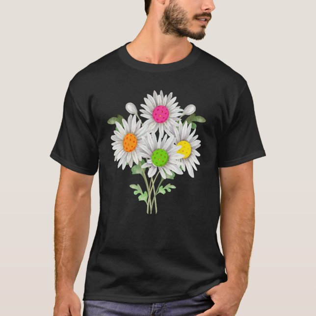 Camiseta Daisy Pickleball Flower Pickleball Player Paddleba (Frente)
