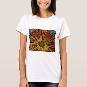 Camiseta Daisy Woodcut