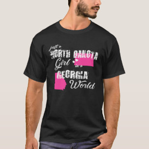 Camiseta Dakota do Norte Apenas uma garota de Dakota do Nor