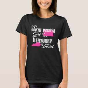 Camiseta Dakota do Norte Apenas uma garota do Dakota do Nor