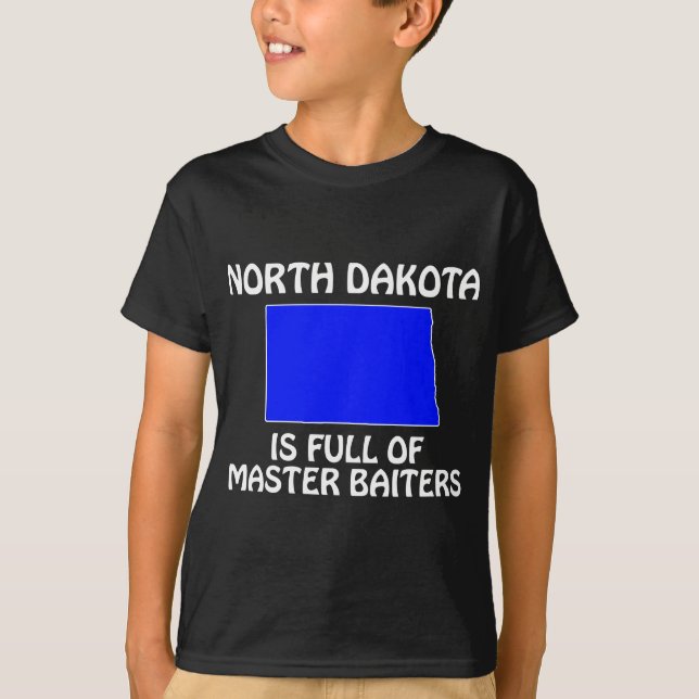 Camiseta Dakota do Norte - Cheio de Mestres da Isca (Frente)