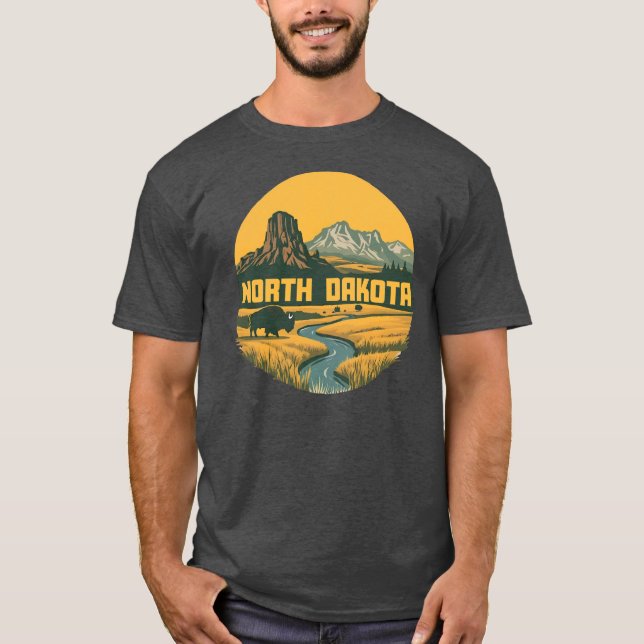 Camiseta Dakota do Norte Estados Unidos da América (Frente)