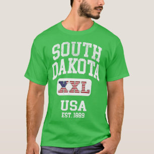 Camiseta Dakota do Sul EUA XXL design atlético 1