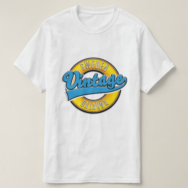 Camiseta Dalarna Suecia Vintage (Frente do Design)