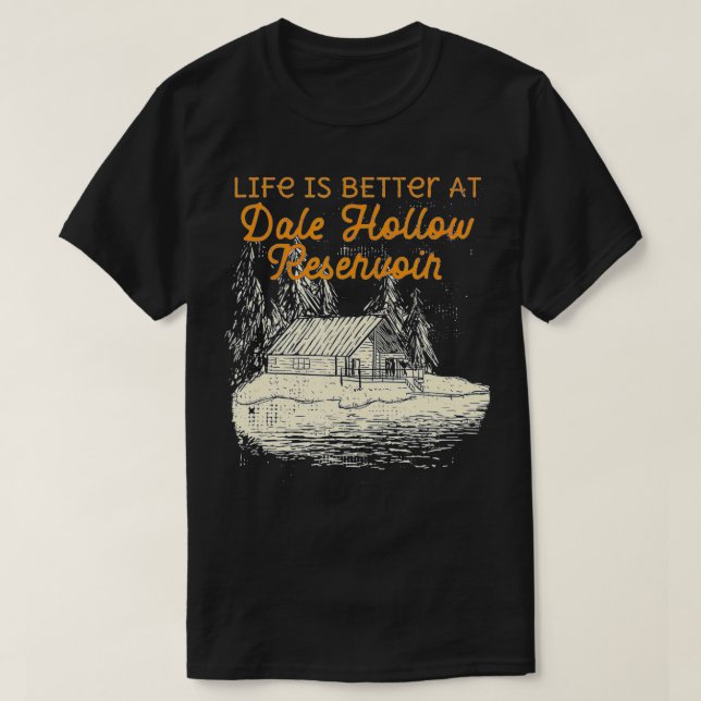Camiseta Dale Hollow Reservoir Lake Life (Frente do Design)