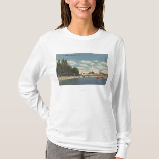 Camiseta d'Alene de Coeur, identificação - vista da praia (Frente)