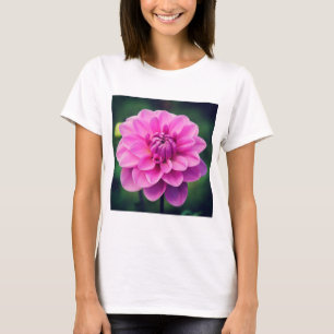 Camiseta Dália cor-de-rosa