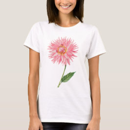 Camiseta Dália cor-de-rosa delicada