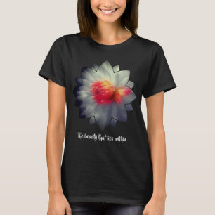 Camiseta Dália de Beleza Interior Palavras Inspiradoras
