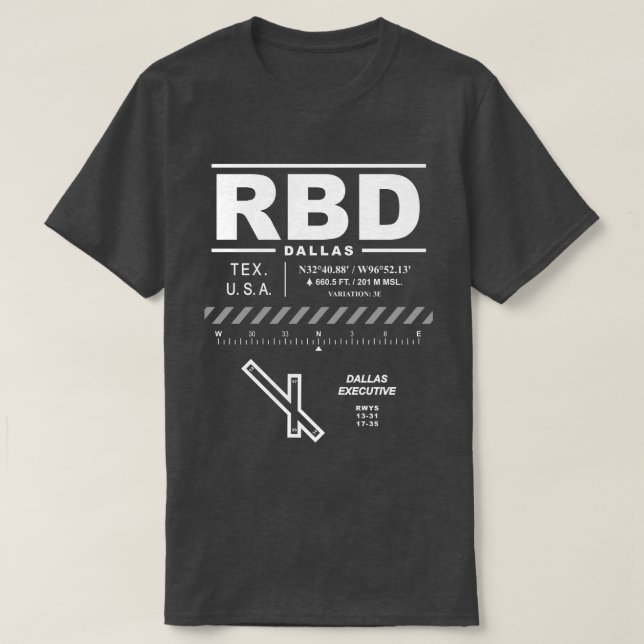 Camiseta Dallas Executive Airport RBD T Shirt (Frente do Design)