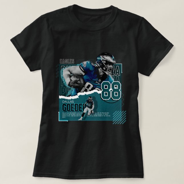 Camiseta Dallas Goedert Football Paper Poster Eagles (Frente do Design)