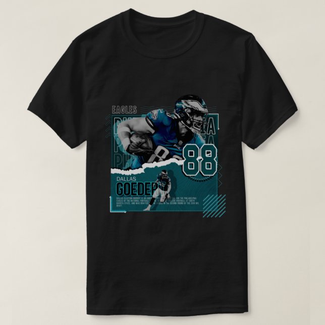 Camiseta Dallas Goedert Football Paper Poster Eagles (Frente do Design)