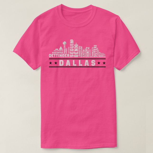 Camiseta Dallas Hocket Roster Skyline 23 TShirt (Frente do Design)