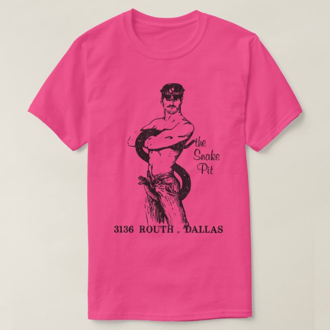 Camiseta Dallas Nightclub de Cobra LGBTQ com Desativação (Frente do Design)