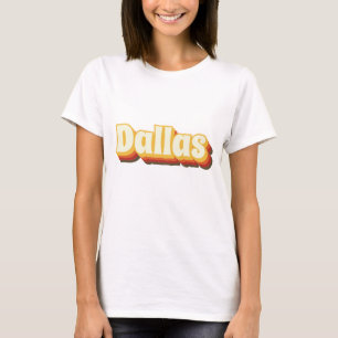 Camiseta Dallas Retro Texto Vintage