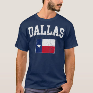 Camiseta Dallas Texas Flag Vintage Fade