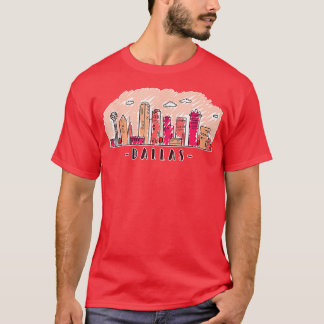 Camiseta Dallas Texas Skyline DFW TX City 4