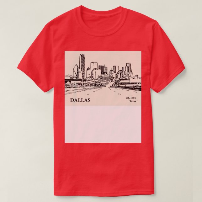 Camiseta Dallas Texas TShirt 1 (Frente do Design)