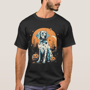 Camiseta Dalmaciano Pumpkin Halloween Costume Cachorro Pupp