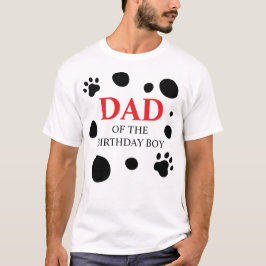 Camiseta Dalmaciano "Spots PAI de Aniversário/Garota"