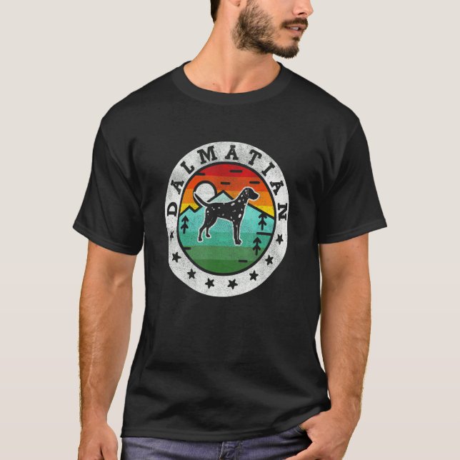 Camiseta Dálmata Antigo Cachorro Retro Mãe Pai (Frente)