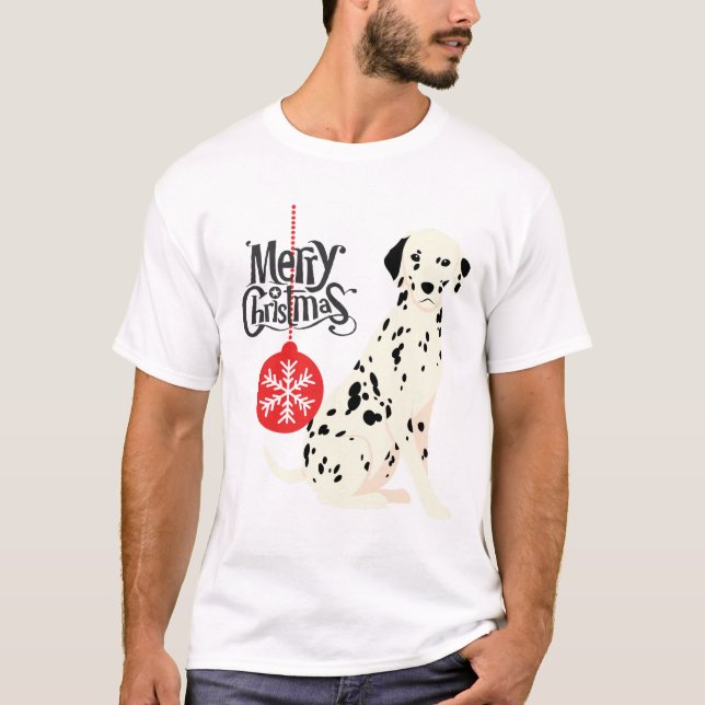 Camiseta Dálmata de Natal   (Frente)