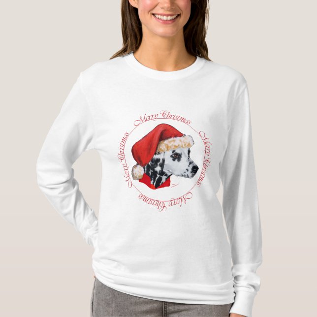 Camiseta Dálmata Feliz Natal (Frente)