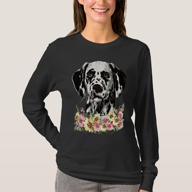 Camiseta Dálmata Floral (Frente)