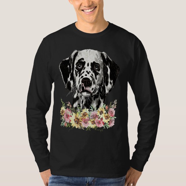 Camiseta Dálmata Floral (Frente)