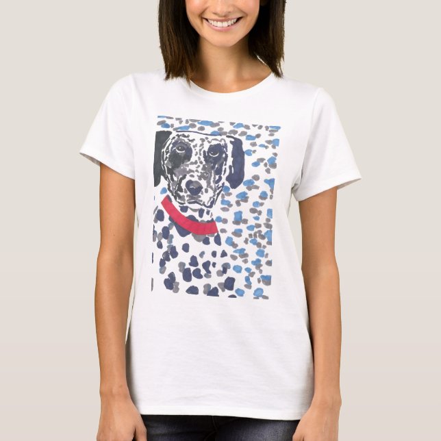 Camiseta Dalmatian pesadamente manchado (Frente)