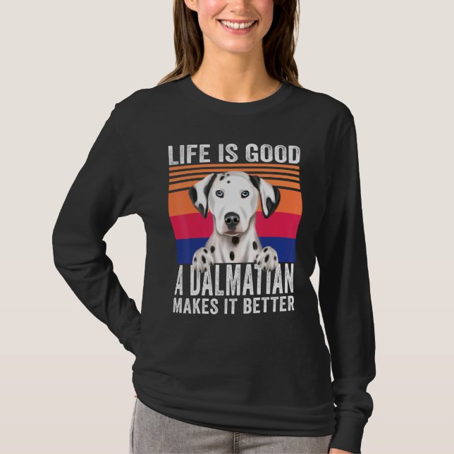 Camiseta Dalmatianos Torna Sua Vida Boa Vintagem (Frente)