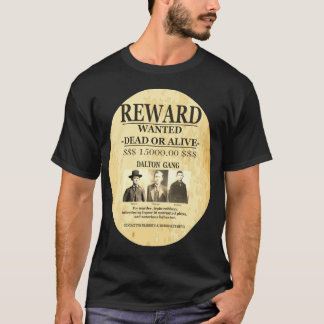 Camiseta Dalton Gang Sepia 💰 Recompensa Oferecida