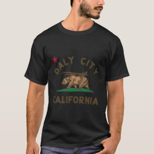 Camiseta Daly City Beach Flag Bear Surf Ca