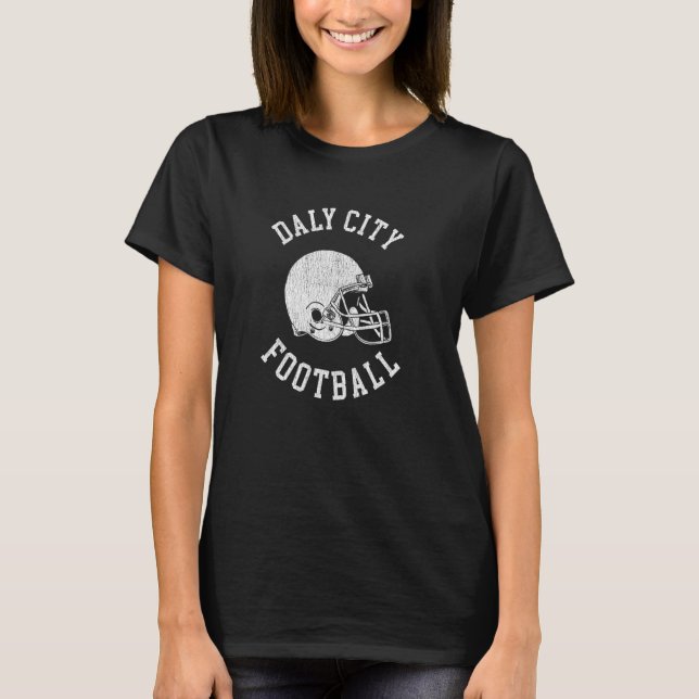 Camiseta Daly City Futebol Throwback Helmet (Frente)