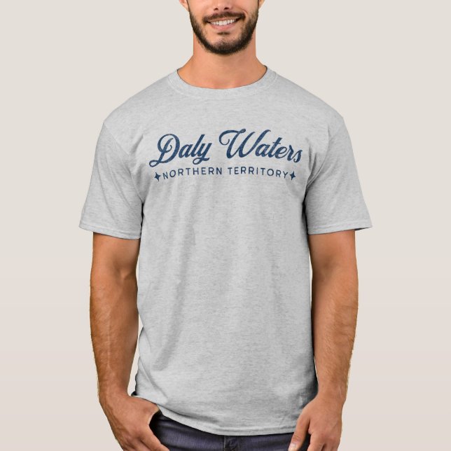 Camiseta Daly Waters desapontou o azul clássico, Austrália (Frente)