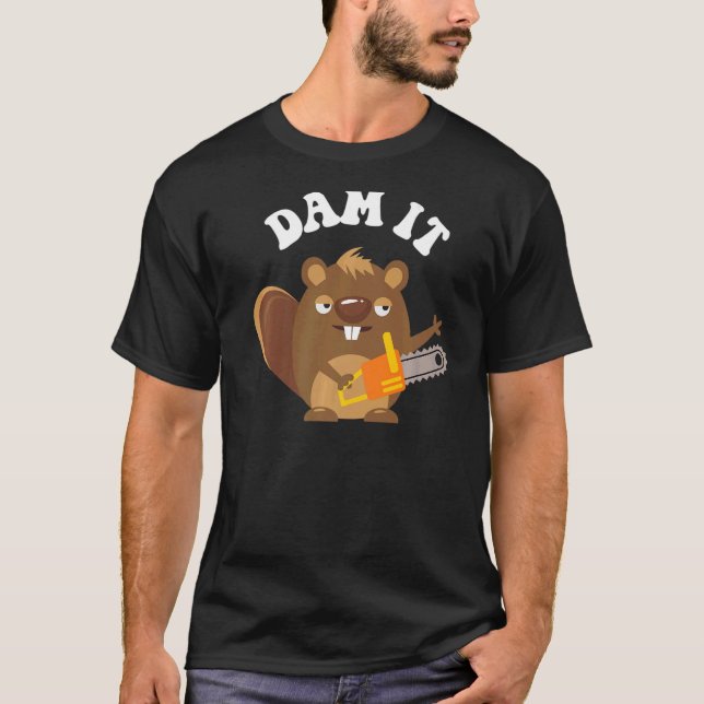 Camiseta Dam It Beaver Beaver DAM IT (Frente)