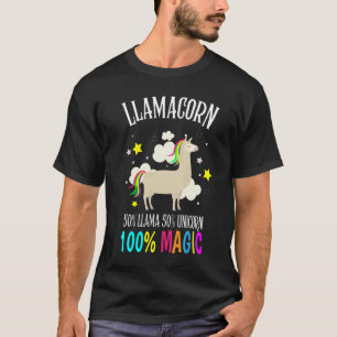 Camiseta Dama colorida Lama Llamacorn Unicorn alpaca Kawaii