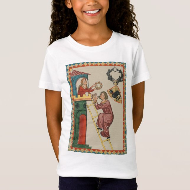 Camiseta Dama Dando Presente ao Pretendente, Século XIV (Frente)