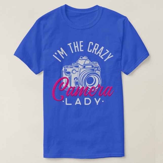 Camiseta Dama das fotógrafas da Câmera Louca (Frente do Design)