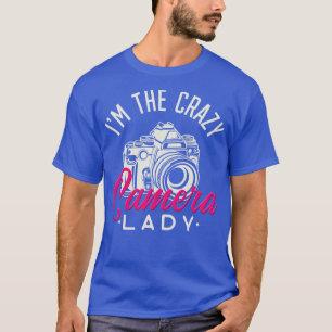 Camiseta Dama das fotógrafas da Câmera Louca