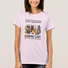 Camiseta Dama de Acampamento Super Sexy Sublimação