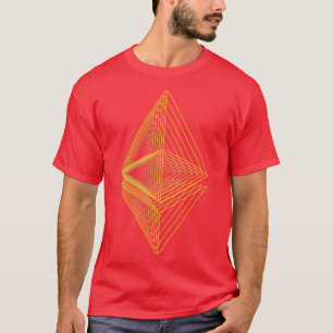 Camiseta Dama de arte da tipografia moderna em ouro criptog