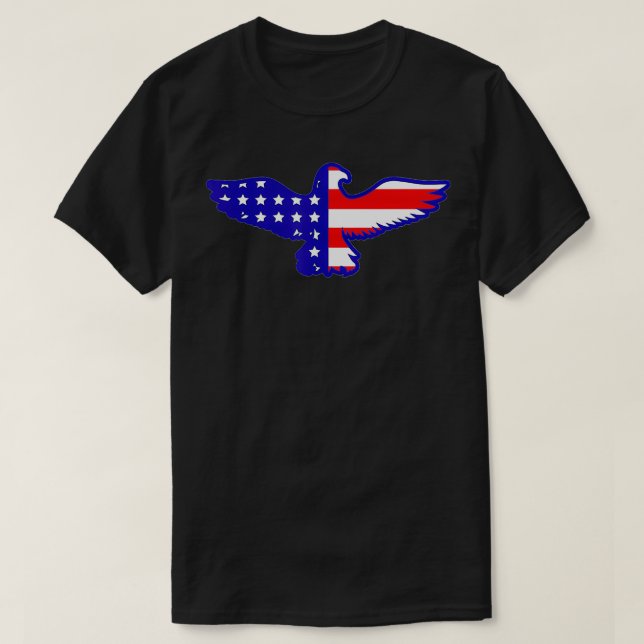 Camiseta Dama de bandeira americana Eagle Patriotic 4 de ju (Frente do Design)