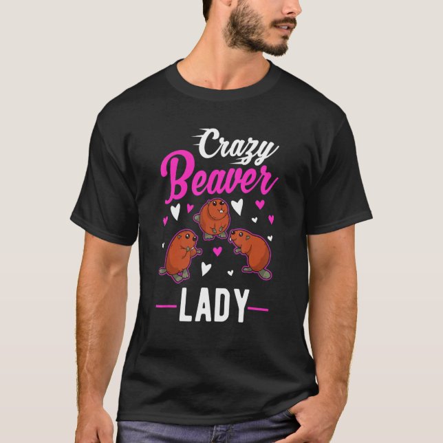 Camiseta Dama de Castor Louco (Frente)