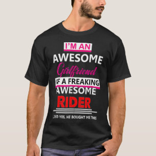 Camiseta Dama de cavaleiro moto Horse Motocross esposa