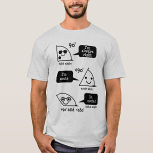 Camiseta Dama de geometria da matemática em ângulo