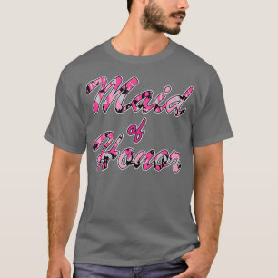 Camiseta Dama De Honra Casamento Country Camuflagem