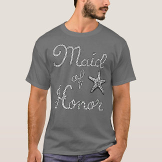 Camiseta Dama De Honra Casamento Na Praia Estrela Do Mar
