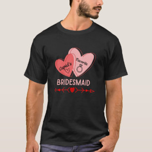 Camiseta Dama de honra Dia dos Namorados Tendência Retro Fo
